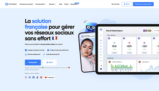 Iconosquare projet Feature Developer front end next js react tailwind